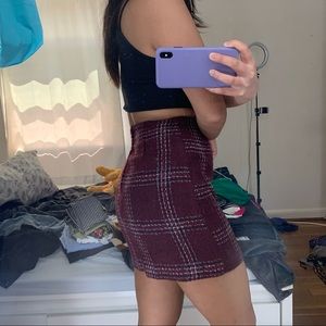 prince & fox plaid mini skirt